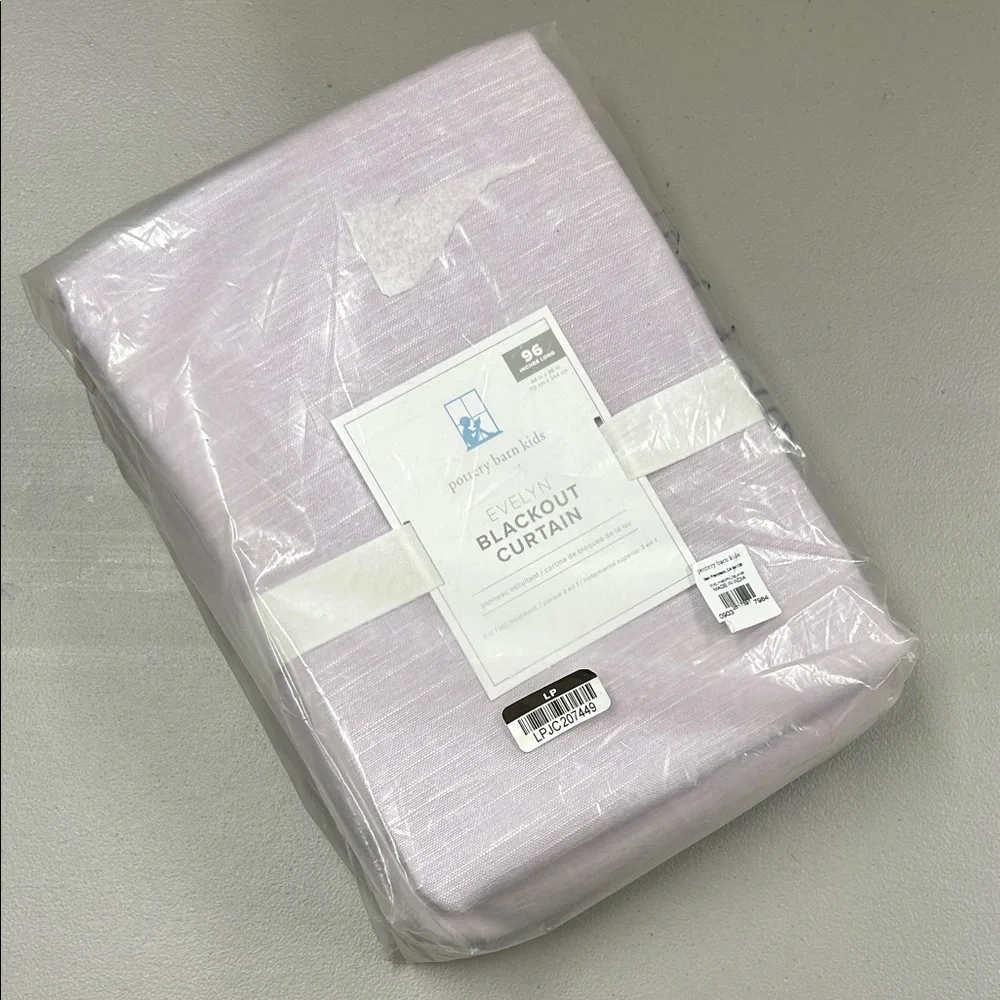 Pottery Barn Evelyn Blackout Window Curtain Panel Dusty Lavender Purple 44 x 96